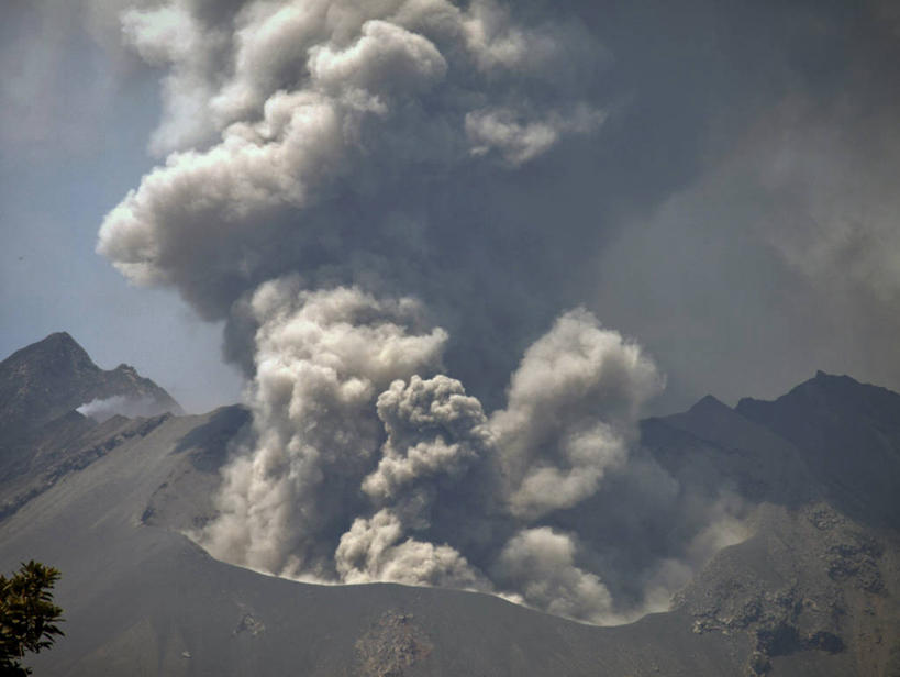 无人,横图,室外,白天,日本,天空,烟,摄影,爆发,樱岛火山,地质学,危险,彩图