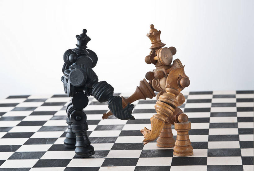 无人,横图,室内,白天,东京,日本,冲突,首都,棋子,棋盘,国际象棋,摄影,机器人,打斗,策略,想法,彩图