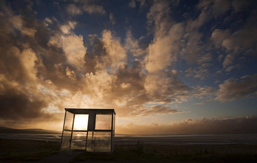 无人,横图,日落,英国,地平线,云,辽阔,地面,苏格兰,天空,自然,广阔,摄影,宁静,一望无际,延伸,候车亭,天地相交,无边无际,一马平川,外赫布里底群岛,彩图