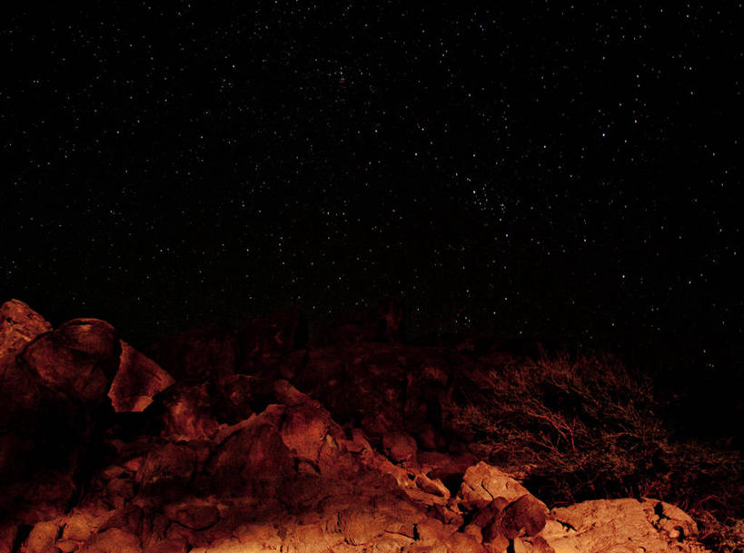 无人,横图,室外,夜晚,沙漠,山,星星,树,风景,天空,自然,摄影,宁静,波斯湾,沙特阿拉伯,彩图
