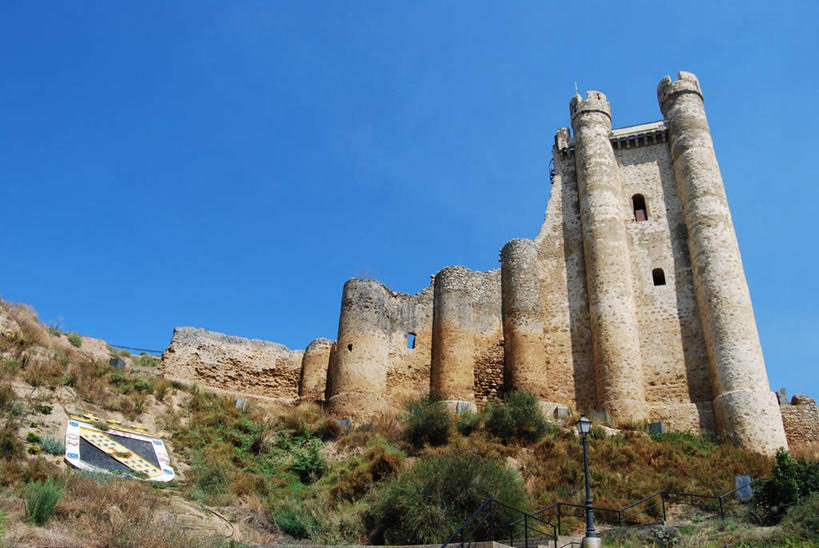 无人,横图,室外,白天,植物,建筑,路灯,西班牙,草,摄影,万里无云,莱昂省,彩图