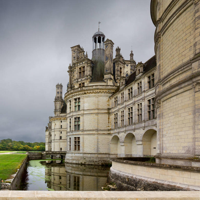 无人,方图,室外,白天,水,建筑,法国,反射,城堡,云,拱门,历史,摄影,法国文化,布卢瓦,香博堡,香波城堡,彩图