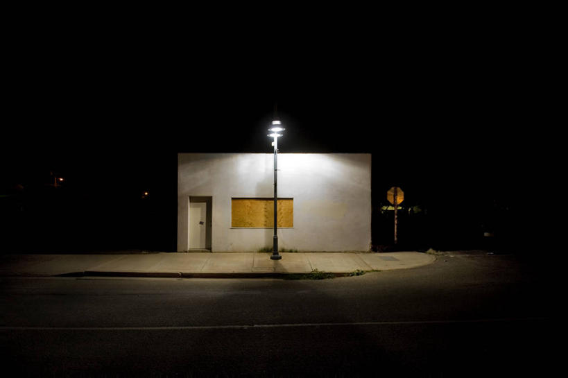 无人,横图,室外,夜晚,街道,路,路灯,美国,小的,城镇,角落,摄影,照亮,加利福尼亚,彩图