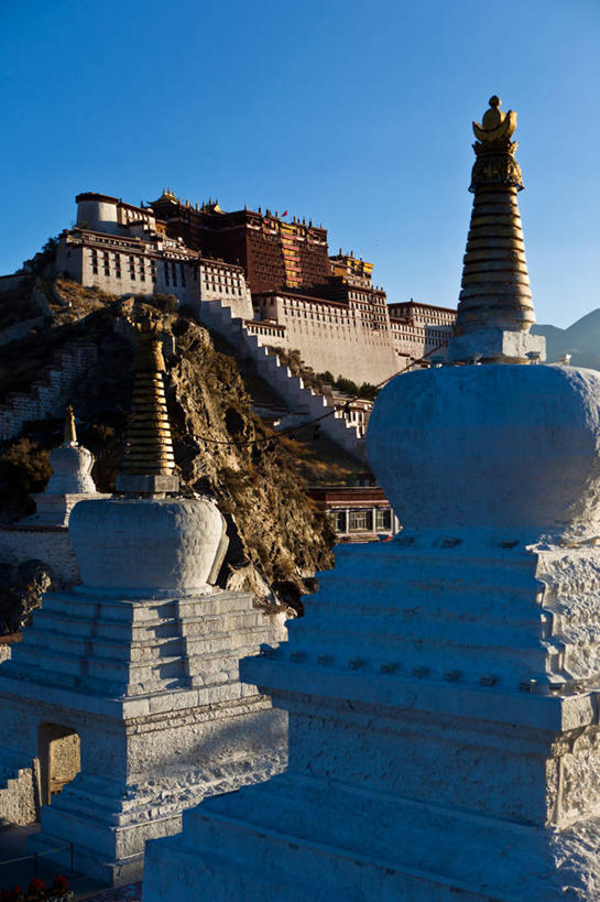 无人,宫殿,竖图,室外,白天,建筑,日光,中国,历史,蓝色,天空,摄影,西藏自治区,彩图