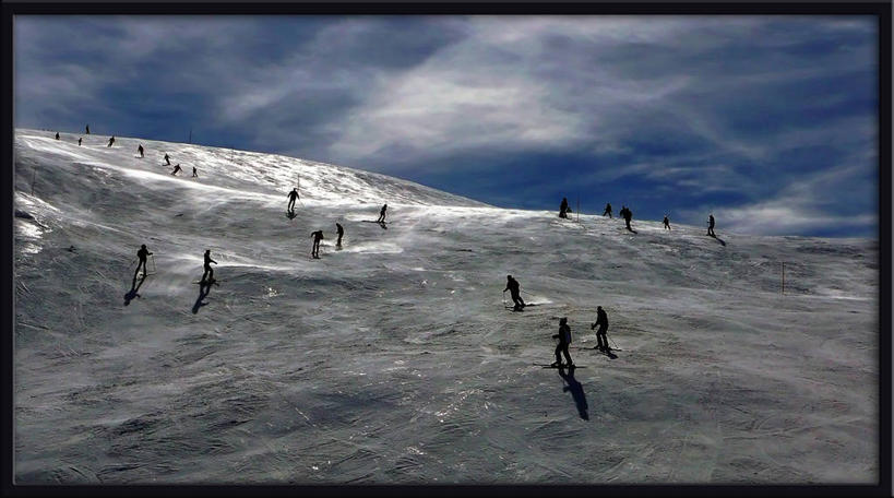 人群,横图,室外,白天,度假,运动,雪,日光,法国,许多人,一群人,摄影,普罗旺斯,中欧,冬季运动,滑雪运动,上阿尔卑斯省,休闲活动,旅行