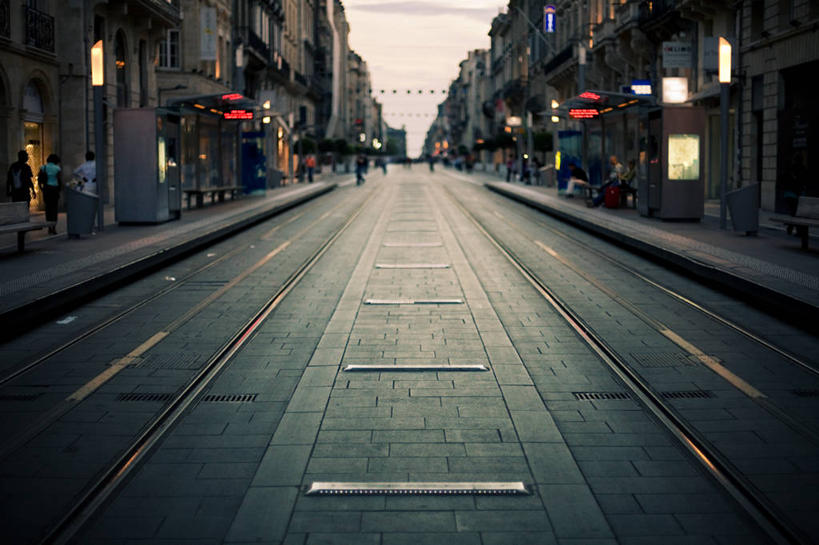 无人,横图,室外,白天,建筑,路,铁路,法国,轨道,交通,铁轨,光亮,运输,摄影,照亮,中欧,波尔多,吉伦特省,旅行