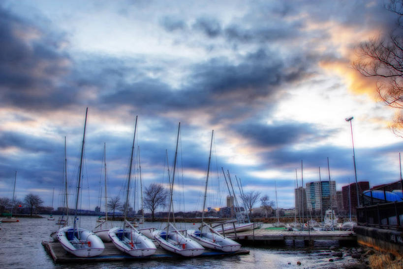 帆船,无人,码头,横图,室外,河流,船,美国,黄昏,交通工具,运输,摄影,载具,波士顿,马萨诸塞,查尔斯河,旅行