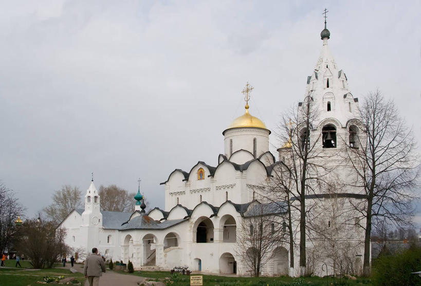 教堂,横图,室外,白天,建筑,俄罗斯,朦胧,模糊,历史,树,自然,地标建筑,摄影,宗教,环境,宗教建筑,灵性,旅行,大教堂,苏兹达尔,传统文化,俄罗斯文化