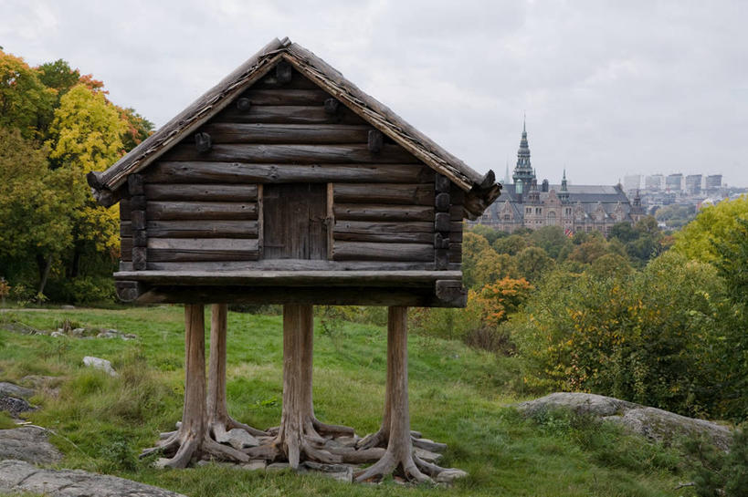 无人,横图,室外,白天,建筑,瑞典,木制,云,首都,草,树,棚,天空,自然,摄影,保护,环境,斯堪狄纳维亚半岛,旅行