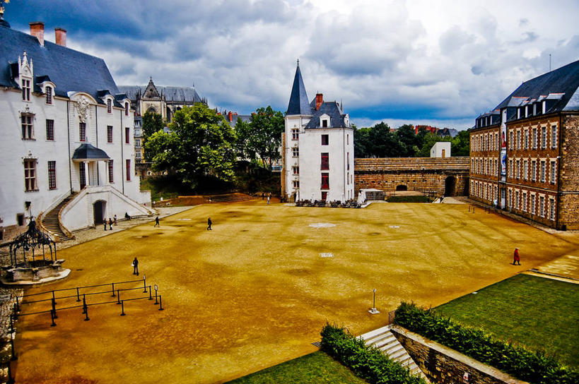 无人,横图,室外,白天,建筑,法国,城堡,庭院,台阶,摄影,中欧,旅行,大西洋岸卢瓦尔省,南特