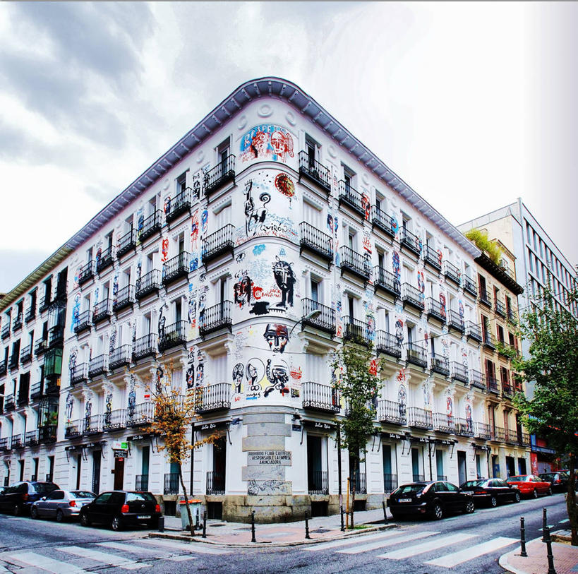 无人,横图,室外,白天,建筑,路,汽车,西班牙,路标,机动车,首都,树,天空,马德里,运输,摄影,马德里省,伊比利亚半岛,旅行