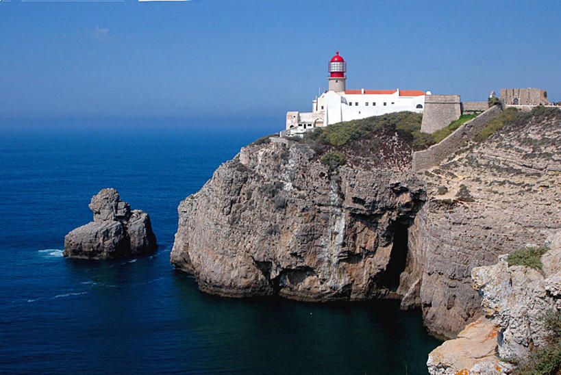 无人,横图,室外,白天,海洋,美景,水,道路,建筑,葡萄牙,信息,景观,悬崖,灯塔,交通,方向,自然,景色,摄影,引导,指导,指引,保护,宁静,岩层,自然风光,伊比利亚半岛,航标,岩石,旅行,导航,萨格雷斯