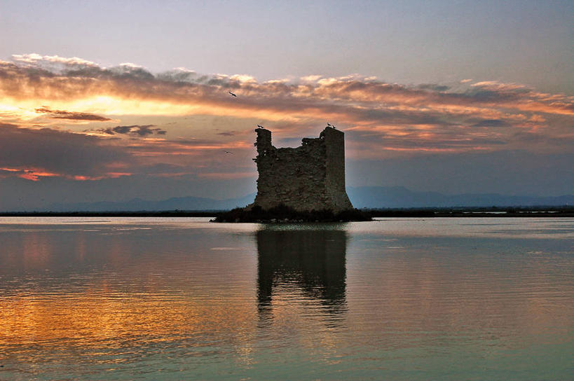 无人,横图,室外,海洋,美景,日落,水,西班牙,反射,景观,云,历史,废墟,风景,天空,自然,黄昏,景色,摄影,宁静,环境,自然风光,伊比利亚半岛,阿利坎特,旅行,过去,白色海岸