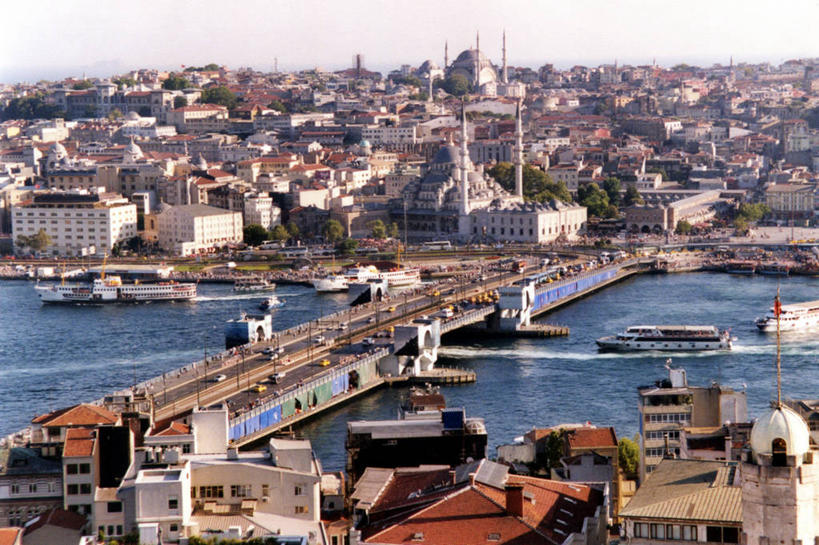 无人,横图,俯视,室外,白天,度假,海洋,河流,美景,水,城市风光,城市,建筑,客轮,欧洲,景观,流水,桥,娱乐,天空,享受,休闲,景色,放松,运输,摄影,中东,客船,清真寺,中东文化,土耳其文化,伊斯坦布尔,金角湾,高角度拍摄,旅行