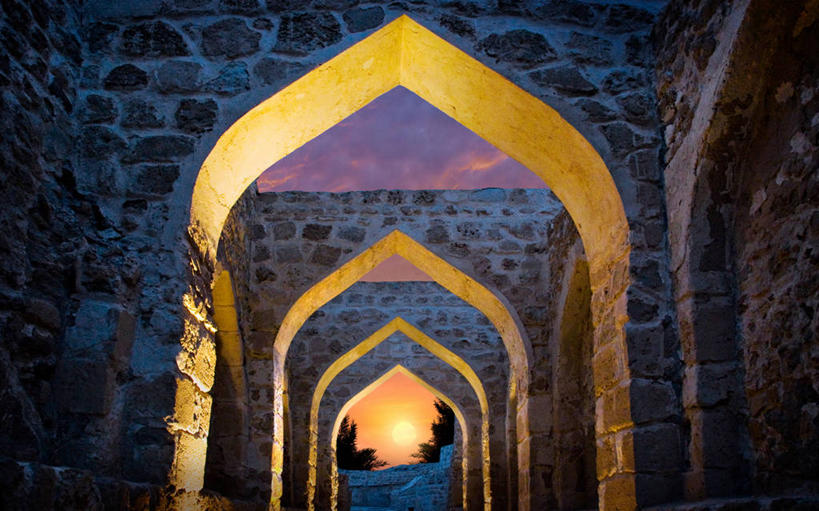 无人,横图,室外,美景,建筑,巴林,景观,拱门,自然,黄昏,景色,摄影,宁静,环境,要塞,自然风光,阿拉伯,旅行