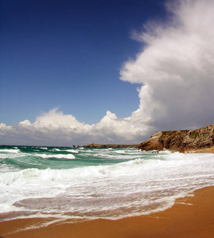 无人,竖图,室外,白天,海浪,海洋,美景,法国,沙子,河岸,景观,水边,云,风景,自然,波浪,景色,摄影,宁静,自然风光,中欧,基伯龙,海滩,岩石