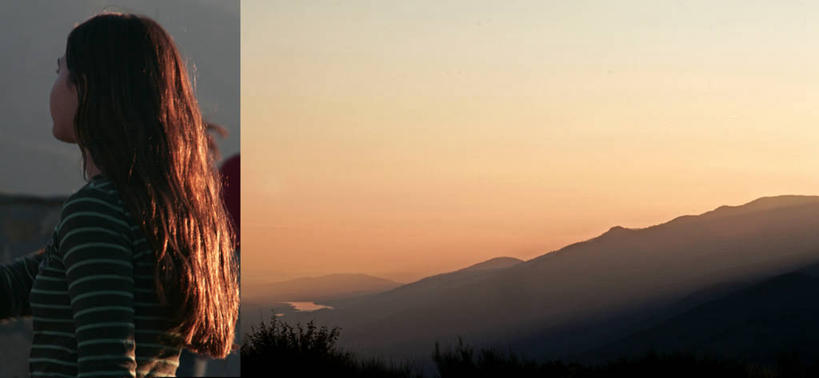 儿童,一个人,横图,全景,室外,旅游,度假,纯洁,美景,日落,山,西班牙,仅一个女性,仅一个人,景观,娱乐,小孩,背面,自然,黄昏,仅一个小孩,享受,休闲,思考,景色,放松,可爱,童年,童趣,摄影,自然风光,童真,烂漫,无邪,伊比利亚半岛,万里无云,阿维拉,想法,天真,女孩,女人,女性,孩子,长发,卷发,彩图,女生,阿维拉省