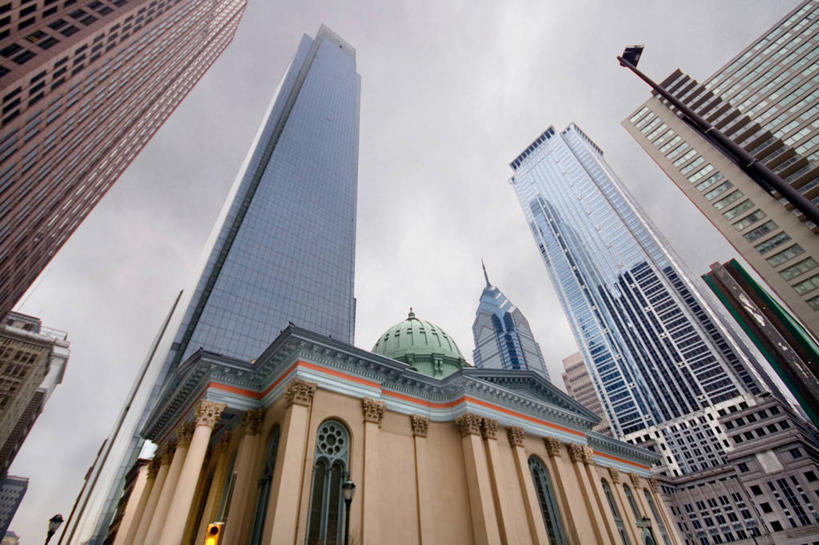 无人,横图,室外,白天,仰视,城市,建筑,摩天大楼,美国,现代,摄影,反差,费城,宾夕法尼亚,彩图,低角度拍摄,旅行