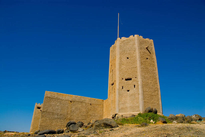 无人,横图,室外,白天,建筑,阿曼,城堡,摄影,保护,要塞,万里无云,塞拉莱,彩图,旅行,传统文化