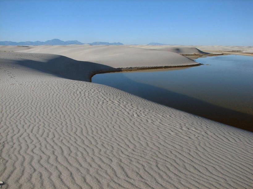 无人,公园,横图,室外,白天,沙漠,水,风,美国,波纹,地平线,辽阔,地面,沙丘,风景,广阔,安静,摄影,宁静,一望无际,北美,北美洲,国家公园,延伸,美洲,新墨西哥,万里无云,新墨西哥州,天地相交,北亚美利加洲,亚美利加洲,迷人之地,迷人之州,白沙国家纪念碑,白沙国家公园,无边无际,一马平川,阿拉莫戈多,彩图,旅行,美利坚合众国