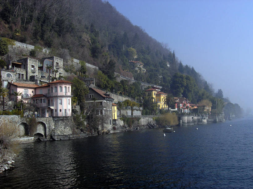 无人,横图,室外,白天,度假,山,别墅,建筑,意大利,城镇,摄影,迷人,马祖尔湖,彩图