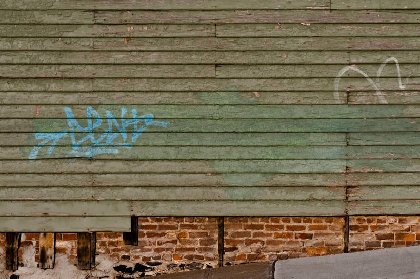 无人,横图,室外,白天,城市,加拿大,木制,墙,砖墙,摄影,魁北克,彩图,涂鸦