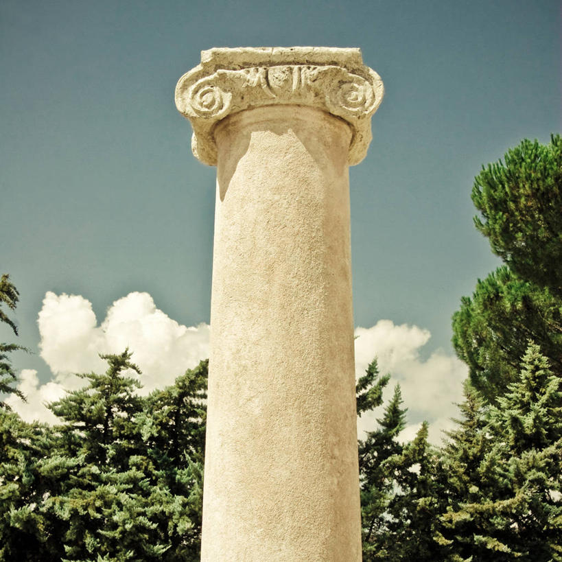 无人,方图,室外,白天,建筑,意大利,柱子,云,摄影,西西里,古典风格,常绿树,彩图