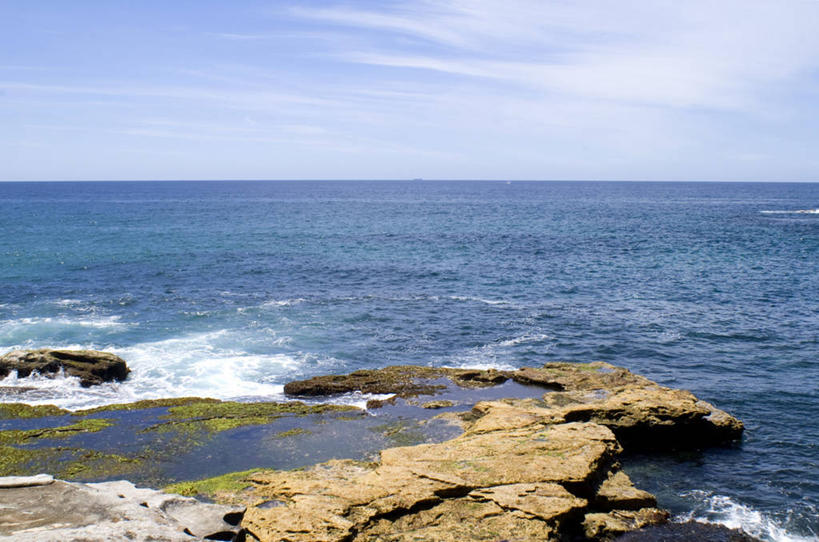 无人,横图,室外,白天,海洋,美景,澳大利亚,地形,海岸线,景观,水平线,风景,自然,景色,摄影,自然风光,悉尼,新南威尔士,卷云,岩石,彩图