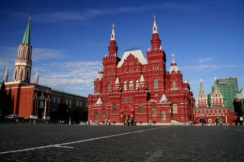 博物馆,广场,横图,室外,白天,旅游,度假,美景,城市风光,城市,建筑,俄罗斯,景观,首都,娱乐,享受,休闲,景色,放松,摄影,历史博物馆,彩图,俄罗斯文化