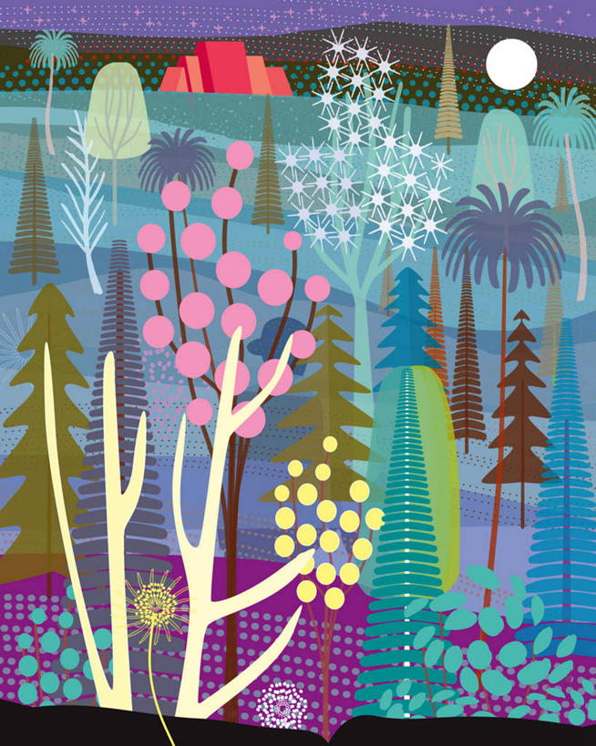 无人,竖图,插画,室外,夜晚,神秘,数码,科技,建筑,棕榈树,墨西哥,阴影,网络,满月,首都,高光,几何,计算机图形,合成,图画,画,树,摄影,电脑合成图,数码合成图,合成图,拉丁美洲,漫画,墨西哥城,写实,具体,具象,古代文明,彩图,林区,过去