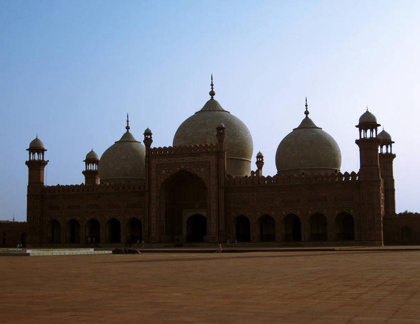 无人,横图,室外,白天,城市,建筑,巴基斯坦,亚洲,历史,摄影,尖塔,伊斯兰教,圆顶建筑,宗教建筑,清真寺,南亚,万里无云,首府,巴基斯坦伊斯兰共和国,旁遮普,花园城市,拉合尔,彩图,巴德夏希清真寺,皇家清真寺,旁遮普省