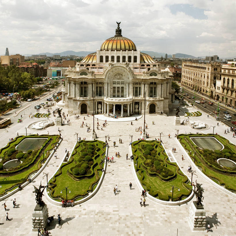 音乐厅,宫殿,方图,俯视,室外,白天,城市,建筑,墨西哥,艺术,地平线,首都,摄影,园林,北美,北美洲,拉丁美洲,圆顶建筑,美洲,墨西哥城,北亚美利加洲,亚美利加洲,墨西哥合众国,仙人掌王国,联邦区,墨西哥文化,墨西哥国家美术宫,彩图,高角度拍摄