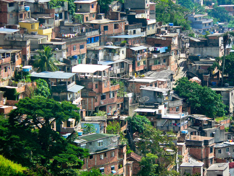 无人,横图,俯视,室外,白天,山,巴西,丰富,房屋,树,摄影,贫穷,里约热内卢,贫民窟,彩图,高角度拍摄,哥卡华都山