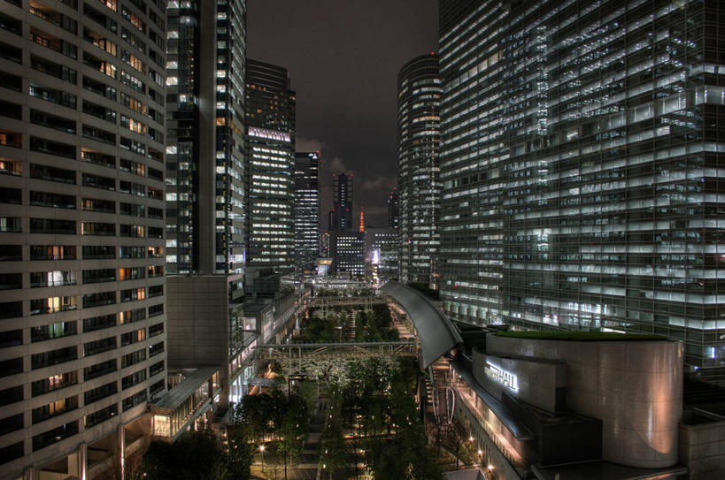 无人,横图,室外,夜晚,度假,美景,城市风光,城市,建筑,摩天大楼,火车,车站,景观,站台,公共交通,首都,娱乐,月台,享受,休闲,景色,放松,摄影,东京塔,照亮,品川,彩图