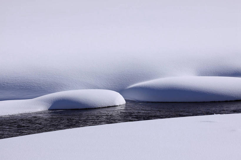无人,横图,室外,白天,留白,雪,美国,地形,冬天,风景,小溪,自然,摄影,北美,北美洲,美洲,纯净,怀俄明,黄石公园,北亚美利加洲,亚美利加洲,彩图,美利坚合众国