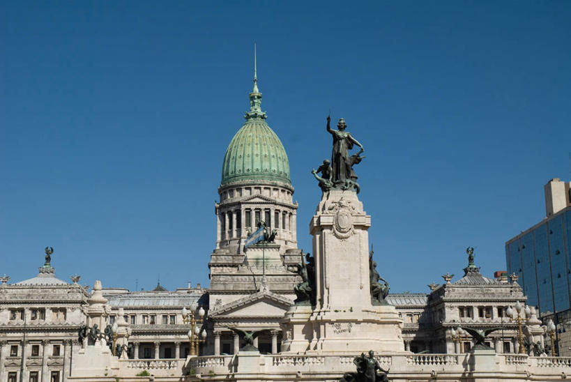 无人,横图,俯视,室外,白天,正面,度假,美景,城市风光,城市,建筑,日光,阿根廷,景观,首都,历史,娱乐,蓝色,夏天,享受,休闲,景色,南美,放松,摄影,政府,政治,万里无云,议会大楼,布宜诺斯艾利斯,彩图,高角度拍摄,传统文化,法律,立法,国会