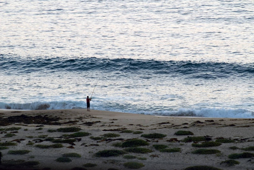 成年人,一个人,横图,室外,白天,旅游,运动,海洋,智利,仅一个男性,行人,游客,游人,朦胧,模糊,沙子,路人,旅客,背面,南美,摄影,宁静,过客,男人,海滩,休闲活动,彩图,钓鱼