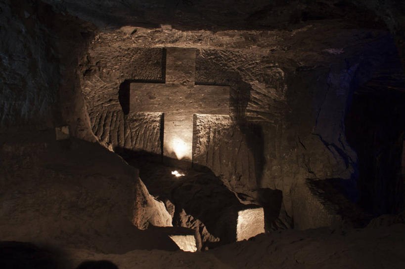 无人,教堂,横图,俯视,航拍,采矿业,哥伦比亚,十字架,摄影,宗教,矿产,鸟瞰,矿物,盐矿,彩图,高角度拍摄,大教堂,传统文化