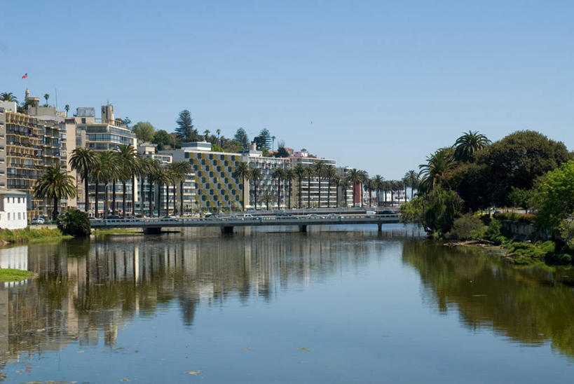 无人,横图,俯视,航拍,室外,白天,旅游,水,城市,建筑,智利,蓝色,风景,天空,地标建筑,摄影,鸟瞰,敲诊槌,彩图,高角度拍摄,旅行