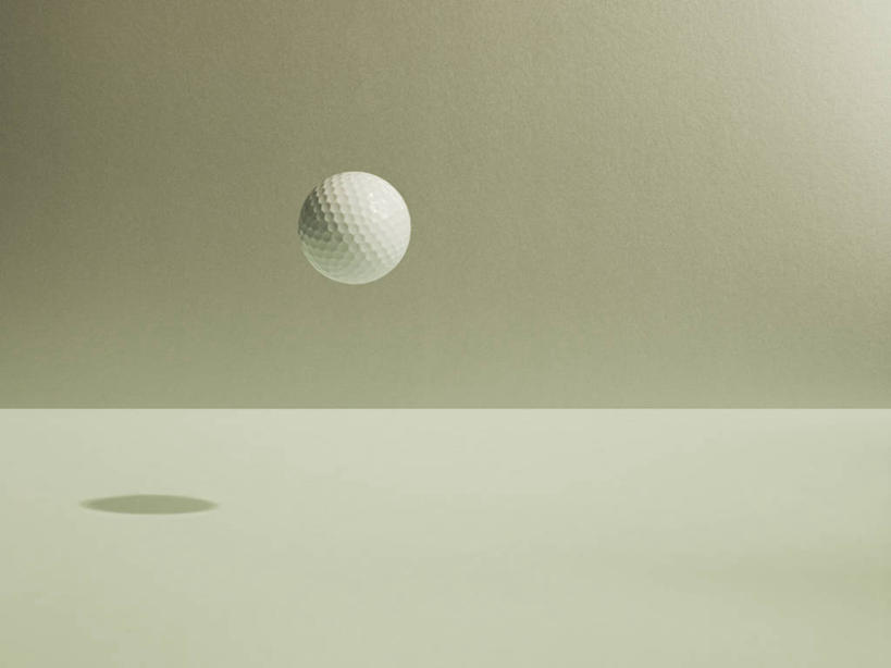 无人,跳,横图,留白,运动,阴影,圆形,高尔夫球,半空,一个,球体,摄影,落下,单个,准确,简单,想法,高尔夫球运动,彩图,影棚拍摄