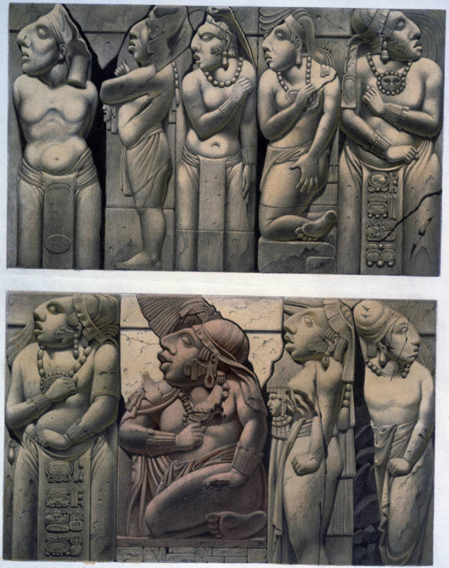 无人,站,竖图,插画,侧面,数码,科技,珠宝,一排,阴影,整齐,印刷,网络,高光,几何,计算机图形,合成,图画,裸露,画,排列,电脑合成图,数码合成图,合成图,拉丁美洲,队列,裸,漫画,玛雅文明,帕伦克,写实,具体,具象,墨西哥文化,美术工艺,跪着,彩图,平版印刷