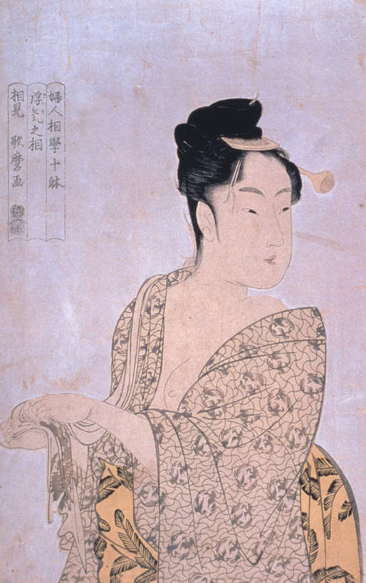 成年人,头发,一个人,竖图,插画,绘画,数码,科技,仅一个女性,阴影,和服,日本文化,艺术,网络,日文,高光,几何,计算机图形,古典,合成,图画,文化,画,黑色,工艺品,品味,摄影,美术,电脑合成图,数码合成图,高雅,合成图,肖像,漫画,18世纪,写实,具体,具象,美学,发型,半身,彩图,喜多川歌麿,江户时代