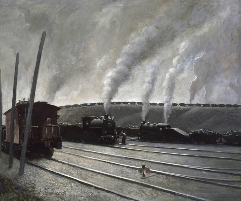 成年人,一个人,横图,插画,室外,白天,绘画,数码,科技,路,铁路,火车,油画,仅一个男性,阴影,环保,艺术,网络,蒸汽,轨道,交通,铁轨,高光,几何,计算机图形,古典,合成,图画,文化,画,天空,工艺品,品味,职业,烟,工业,运输,能源,污染,美术,回收,电脑合成图,数码合成图,资源,高雅,合成图,货运,煤,漫画,利用,低碳,循环,写实,具体,具象,美学,持续,空气污染,美术工艺,蒸汽机车,彩图,货运火车