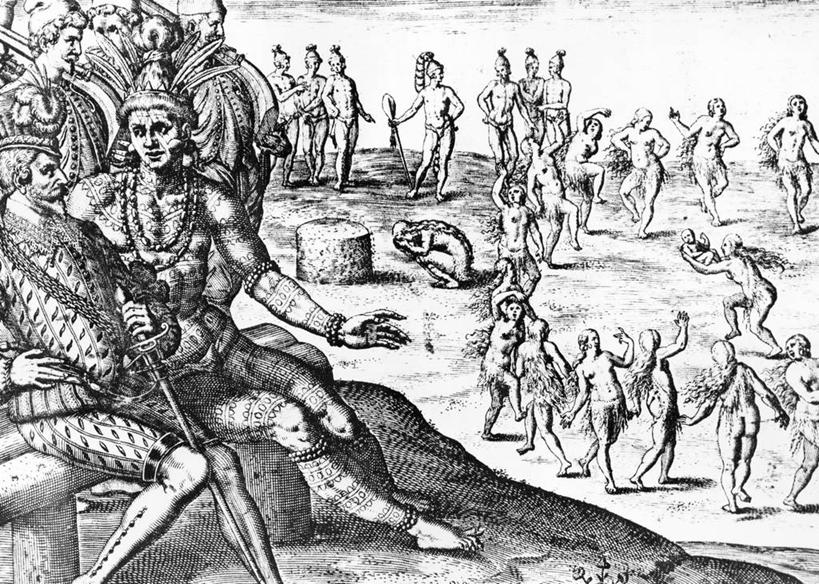 成年人,中年人,老年人,裸体,两个人,站,坐,横图,俯视,黑白,插画,室外,白天,残酷,数码,科技,阴影,艺术,网络,高光,几何,计算机图形,合成,图画,画,手势,宗教,电脑合成图,数码合成图,权威,合成图,漫画,祭品,首领,写实,具体,具象,暴虐,残暴,惨酷,严酷,老年男性,中年男性,高角度拍摄,传统服装,舞蹈,打手势