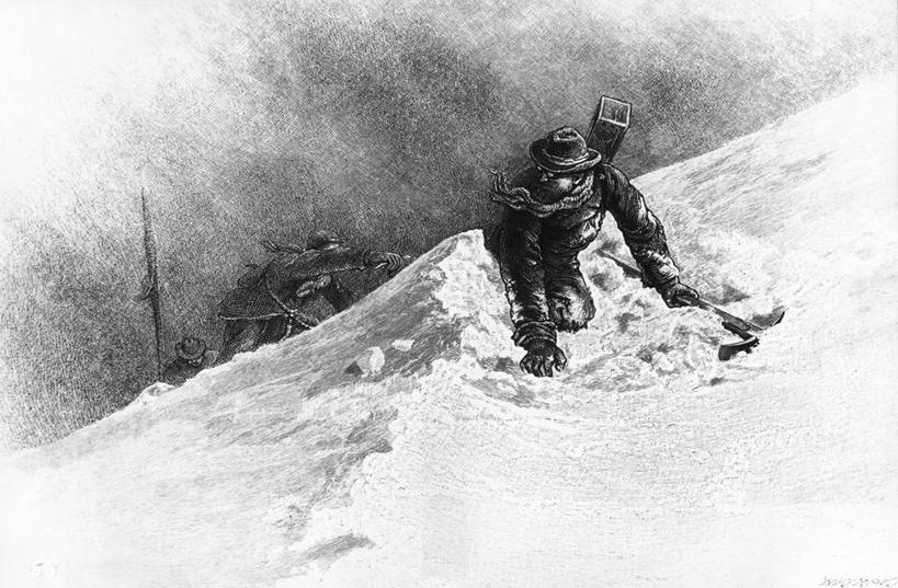 成年人,一个人,攀登,横图,黑白,插画,室外,白天,旅游,度假,探险,数码,科技,火山,雪,厄瓜多尔,仅一个男性,阴影,网络,山顶,冬天,高光,几何,计算机图形,合成,图画,娱乐,画,享受,休闲,南美,放松,寒冷,上升,电脑合成图,数码合成图,南美洲,合成图,拉丁美洲,美洲,漫画,写实,具体,具象,亚美利加洲,南亚美利加洲,厄瓜多尔共和国,冰镐,美术工艺,死火山,钦博拉索山