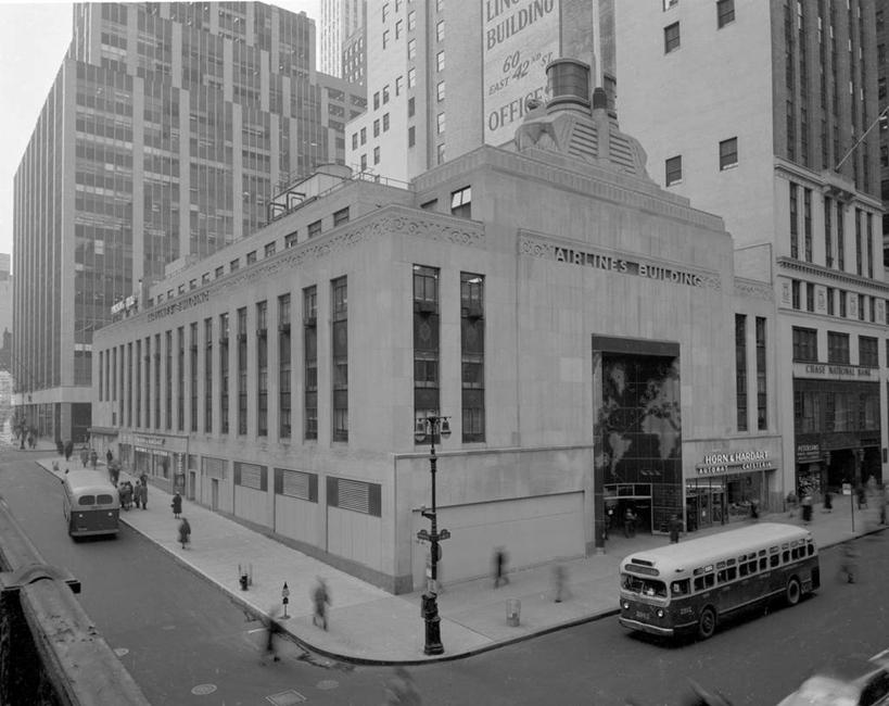 横图,俯视,黑白,室外,白天,运动模糊,建筑,街道,纽约,美国,行人,角落,巴士,办公大楼,摄影,市区,纽约州,高角度拍摄,公园大道