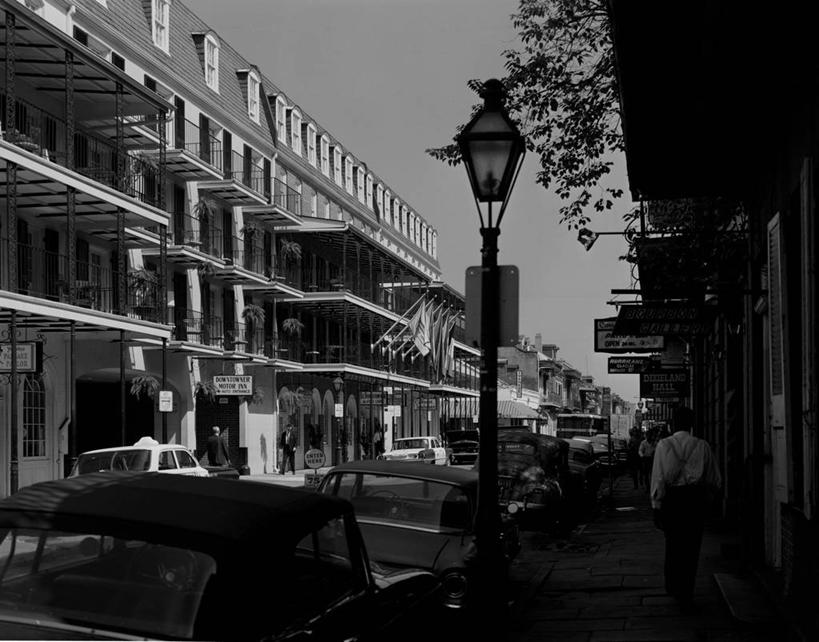 横图,黑白,室外,白天,城市,道路,街道,路,公路,美国,人行道,交通,摄影,路易斯安那州,马路