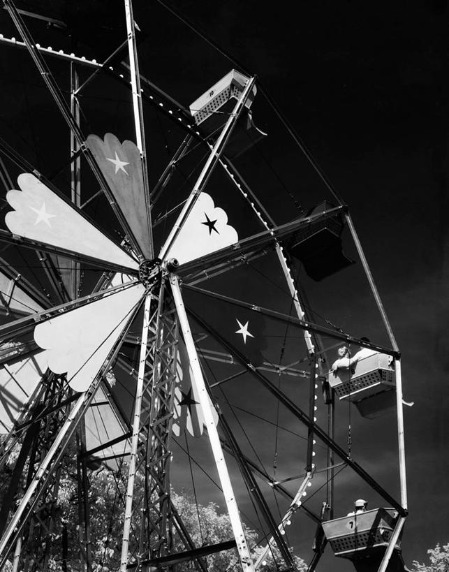 游乐园,竖图,黑白,室外,白天,仰视,美国,星形,摄影,北美,北美洲,享乐,美洲,大转轮,北亚美利加洲,亚美利加洲,密歇根,密歇根州,貂熊州,狼獾之州,狼獾州,底特律,休闲活动,低角度拍摄,美利坚合众国