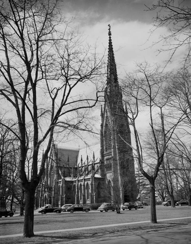 无人,竖图,黑白,室外,白天,天际线,建筑,纽约,美国,尖顶,摄影,宁静,哥特式风格,长岛,纽约州,大教堂