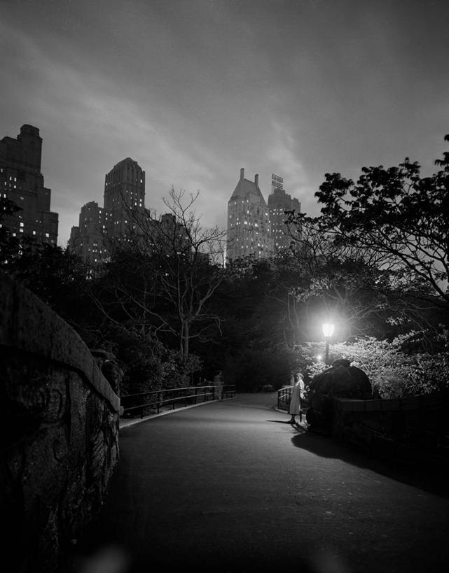 无人,公园,竖图,黑白,室外,夜晚,纽约,美国,曼哈顿,摄影,宁静,中央公园